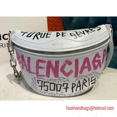 Balenciaga Souvenirs XXS Belt Pack Bag Graffiti White/Multicolor
