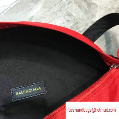 Balenciaga Wheel Logo Nylon Belt Pack Bag Red - Click Image to Close
