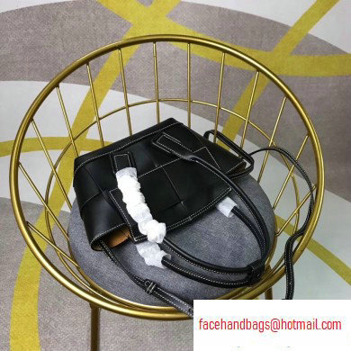 Bottega Veneta Arco 29 Top Handle Mini Bag with Maxi Weave Black 2020 - Click Image to Close