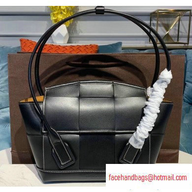 Bottega Veneta Arco 33 Top Handle Bag with Maxi Weave Black 2020 - Click Image to Close