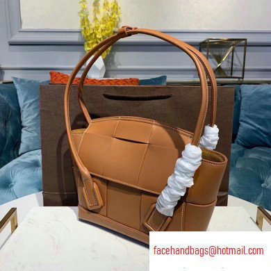 Bottega Veneta Arco 33 Top Handle Bag with Maxi Weave Brown 2020