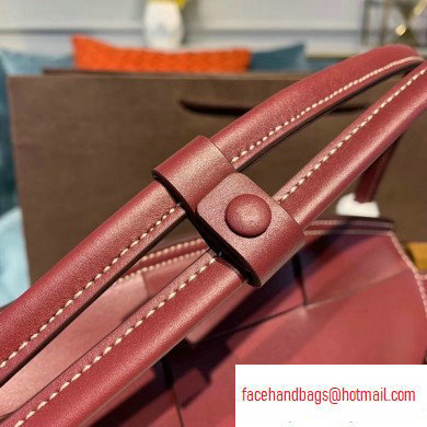 Bottega Veneta Arco 33 Top Handle Bag with Maxi Weave Burgundy 2020 - Click Image to Close