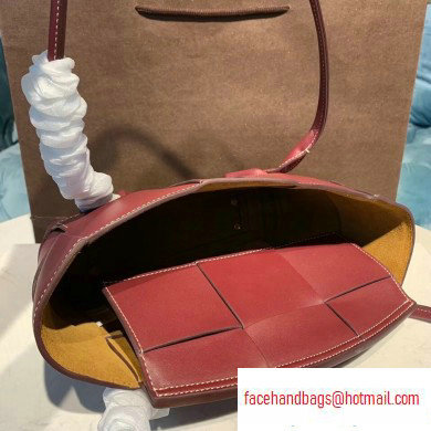 Bottega Veneta Arco 33 Top Handle Bag with Maxi Weave Burgundy 2020 - Click Image to Close