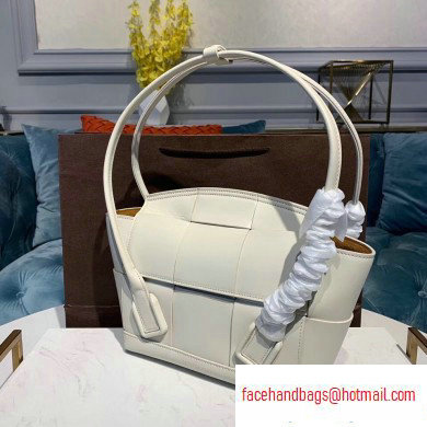 Bottega Veneta Arco 33 Top Handle Bag with Maxi Weave White 2020 - Click Image to Close