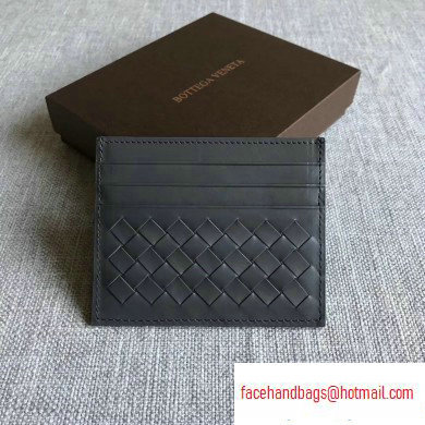 Bottega Veneta Card Case In Intrecciato Weave Gray - Click Image to Close