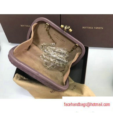 Bottega Veneta Intrecciato Bronze Chain Knot Clutch Bag Lavender - Click Image to Close