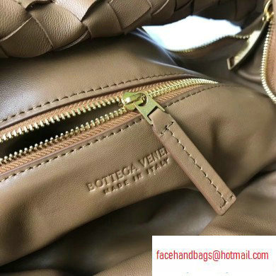 Bottega Veneta Knotted Handle Medium BV Jodie Hobo Bag in Woven Leather Brown 2020
