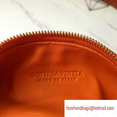 Bottega Veneta Rounded Mini BV Jodie Hobo Bag in Woven Leather Orange 2020