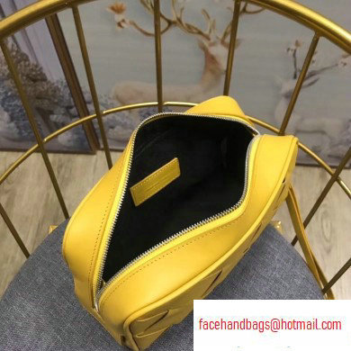 Bottega Veneta Small Toiletry Case In Intreccio Weave Yellow 2020 - Click Image to Close