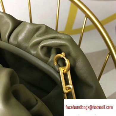 Bottega Veneta The Pouch Clutch Chain Shoulder Bag Army Green 2020 - Click Image to Close