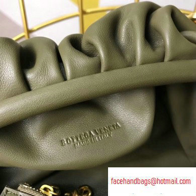 Bottega Veneta The Pouch Clutch Chain Shoulder Bag Army Green 2020 - Click Image to Close
