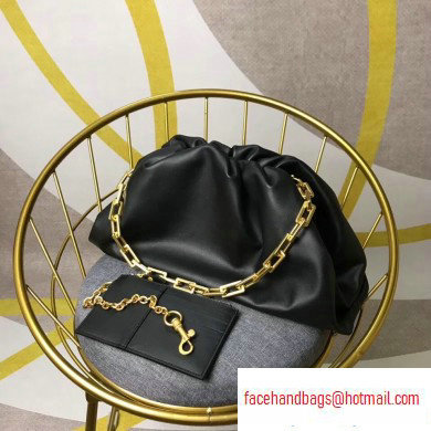 Bottega Veneta The Pouch Clutch Chain Shoulder Bag Black 2020