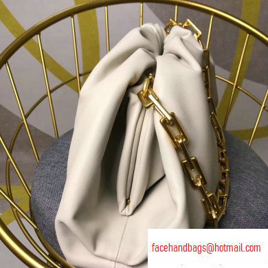 Bottega Veneta The Pouch Clutch Chain Shoulder Bag White 2020