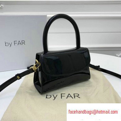 By Far Mini Bag in Patent Leather Black