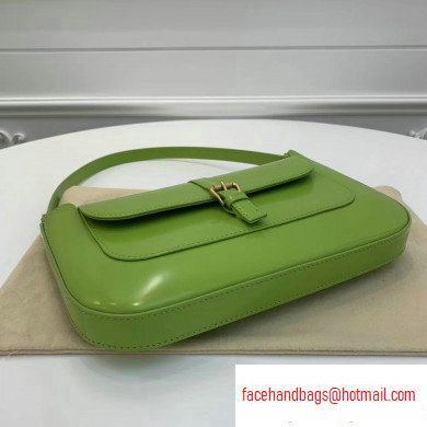 By Far Miranda Bag in Patent Leather Lime Green