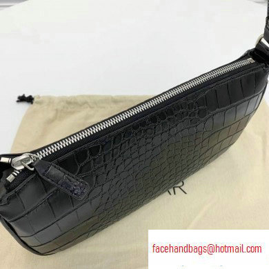 By Far Rachel Bag in Croco Embossed Leather Black - Click Image to Close
