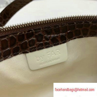 By Far Rachel Bag in Croco Embossed Leather Coffee - Click Image to Close