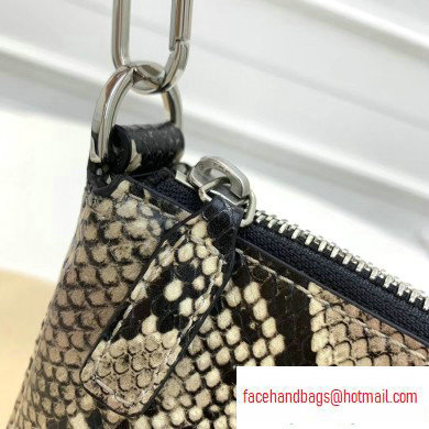 By Far Rachel Bag in Snake Print Leather Beige