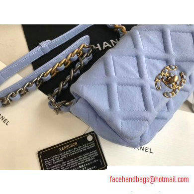 Chanel 19 Jersey Waist Bag AS1163 Baby Blue 2020
