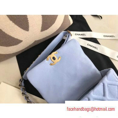 Chanel 19 Jersey Waist Bag AS1163 Baby Blue 2020 - Click Image to Close