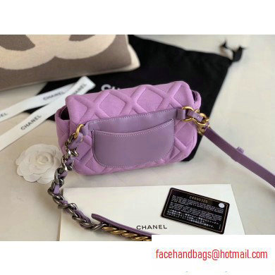 Chanel 19 Jersey Waist Bag AS1163 Mauve 2020