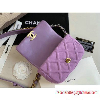 Chanel 19 Jersey Waist Bag AS1163 Mauve 2020 - Click Image to Close