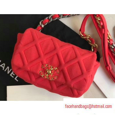 Chanel 19 Jersey Waist Bag AS1163 Red 2020