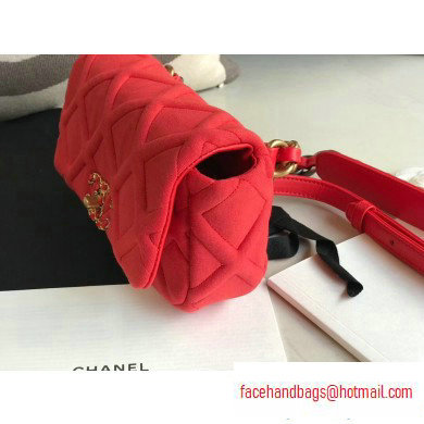 Chanel 19 Jersey Waist Bag AS1163 Red 2020