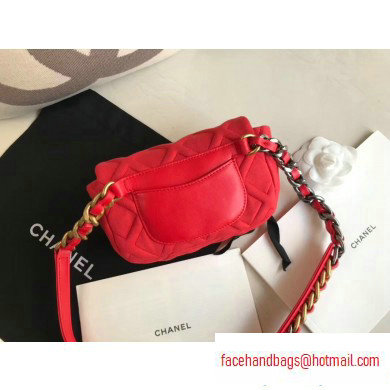 Chanel 19 Jersey Waist Bag AS1163 Red 2020 - Click Image to Close
