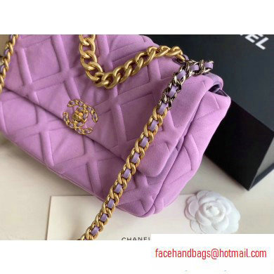 Chanel 19 Large Jersey Flap Bag AS1161 Mauve 2020