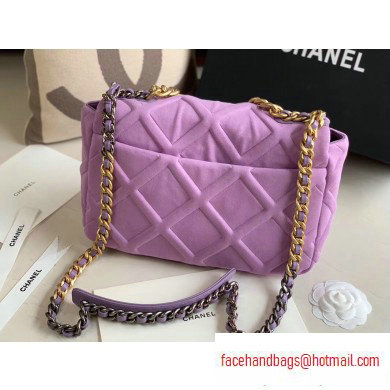 Chanel 19 Large Jersey Flap Bag AS1161 Mauve 2020