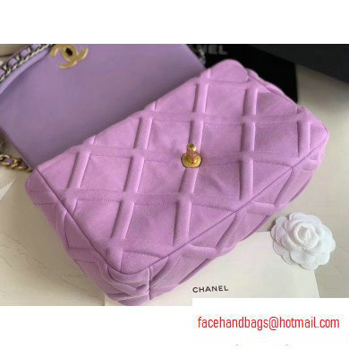 Chanel 19 Large Jersey Flap Bag AS1161 Mauve 2020 - Click Image to Close
