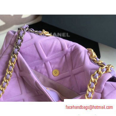 Chanel 19 Large Jersey Flap Bag AS1161 Mauve 2020 - Click Image to Close