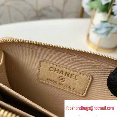 Chanel 19 Leather Zipped Coin Purse AP0949 Beige 2020
