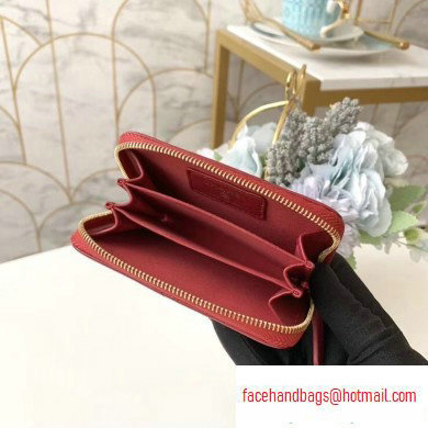 Chanel 19 Leather Zipped Coin Purse AP0949 Red 2020