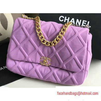 Chanel 19 Maxi Jersey Flap Bag AS1162 Mauve 2020