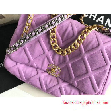 Chanel 19 Maxi Jersey Flap Bag AS1162 Mauve 2020