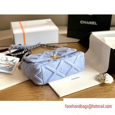 Chanel 19 Small Jersey Flap Bag AS1160 Baby Blue 2020