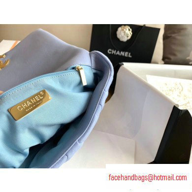 Chanel 19 Small Jersey Flap Bag AS1160 Baby Blue 2020