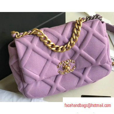 Chanel 19 Small Jersey Flap Bag AS1160 Mauve 2020