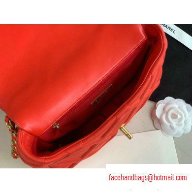 Chanel 19 Small Jersey Flap Bag AS1160 Red 2020 - Click Image to Close