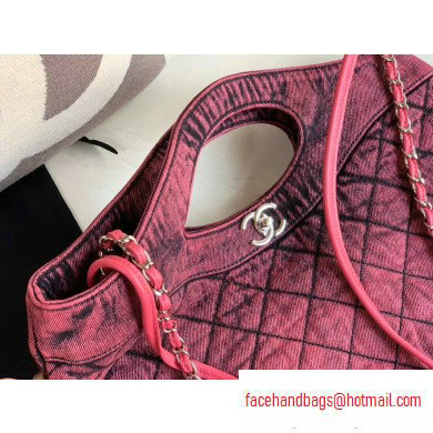 Chanel 31 Denim Large Shopping Bag AS1408 Fuchsia 2020 - Click Image to Close