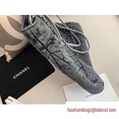Chanel 31 Denim Large Shopping Bag AS1408 Gray 2020 - Click Image to Close