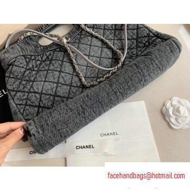 Chanel 31 Denim Large Shopping Bag AS1408 Gray 2020