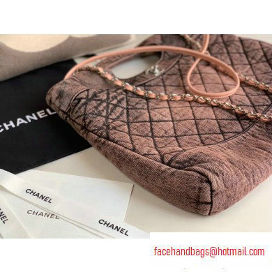 Chanel 31 Denim Large Shopping Bag AS1408 Nude 2020