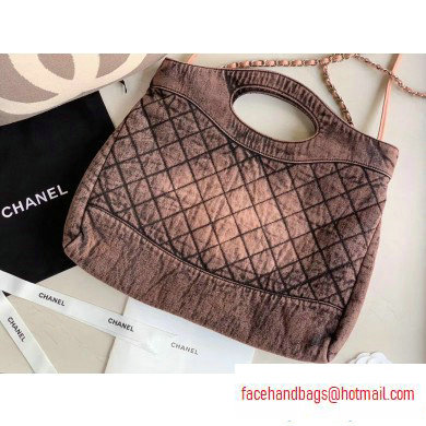 Chanel 31 Denim Large Shopping Bag AS1408 Nude 2020 - Click Image to Close