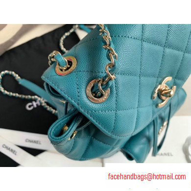Chanel Caviar Leather Vintage Duma Backpack Bag AS1371 Green 2020