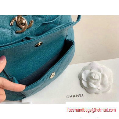 Chanel Caviar Leather Vintage Duma Backpack Bag AS1371 Green 2020