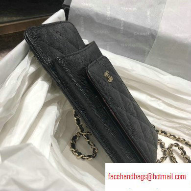 Chanel Classic Clutch with Chain Bag AP0990 Grained Black 2020