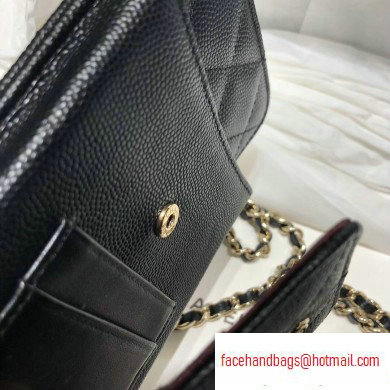 Chanel Classic Clutch with Chain Bag AP0990 Grained Black 2020 - Click Image to Close